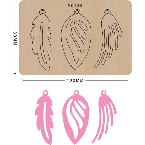 Die Cutting Knife Mold Diy Irregular Feather Earrings Scrapbook Decor Mold Template For Sizzix Big Shot Machines