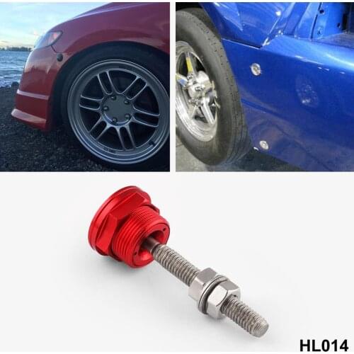 High Quality 22mm Quick Release Bonnet Hood Pins Lock Latch Universal Red