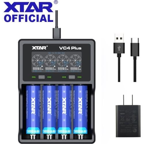 XTAR Battery Charger VC4S VC2 VC4 VC2S VC8 18650 Charger For 14650 18350 18490 18500 18700 26650 22650 20700 21700 18650 Battery