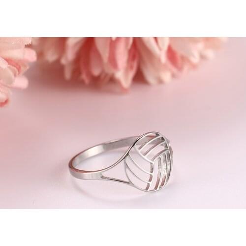Cazador Stainless Steel Volleyball Ring Fashion Sport Ball Women Finger Rings 2021 New Arrival Cool Girl Party Jewelry Gift