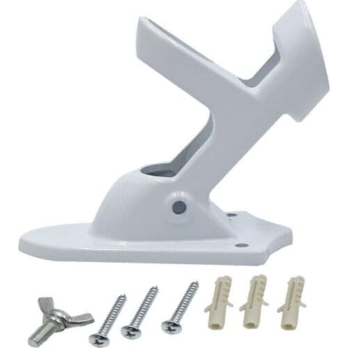 1 Set Adjustable Aluminum Wall Mounted Flag Holder Windsock Base Flag Pole Aluminum Mounting Flagpole Bracket Flag