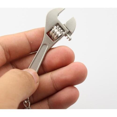 1pcs Repair Tools Mini Portable Metal Adjustable Tool Wrench Spanner KeyChains Ring Keyring Gift
