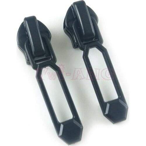 10pcs/lot, Simple Modern Black Color 5# Nylon Reverse Zipper Slider