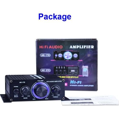 2*50W Audio Power Amplifier Stereo 20W~200W Bass Treble Equalizer Home Theater HiFi Class D Digital Mini Music AMP