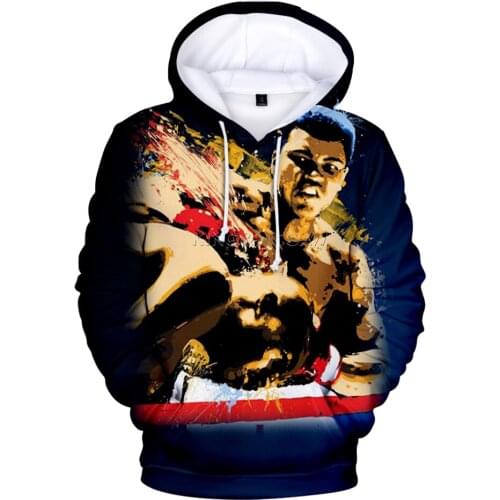 Muhammad Ali 3D Hoodies Men/women Sweatshirts Long Sleeve Pullover Hooded Fashion Casual Harajuku 3D Print Hoodies 3D Style Men