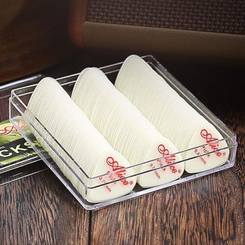 Alice 100 pcs/lot Celluloid White Guitar Picks 0.46/0.71/0.81mm Acoustic Electric Smooth Guitar Accessories Parts