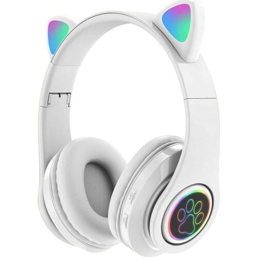 Cat Ear Wireless Bluetooth 5.0 Headset Earphone Headphones Earpiece New