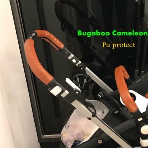 Baby Strollers Handle Cover For Bugaboo Cameleon 1 2 3 Plus Pram Accessories Pu Protective Case Armrest Covers Customization