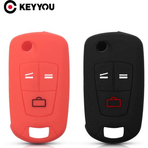 KEYYOU 30x Silicone Car Key Case Cover For Opel Astra H Corsa D Vectra C Zafira Styling 3 Buttons