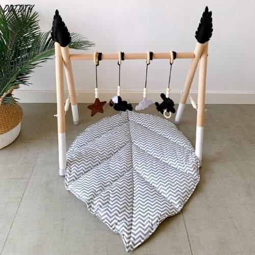 Baby Game Blanket Tree Green Leaves Floor Carpet Soft Cotton Climbing Pad Play Mat Rugs for Infants Childrens Room Decoration