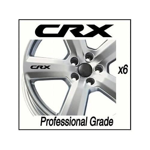 For CRX CAR WHEEL ALLOYS DECALS CARS STICKERS - x6