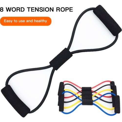 Yoga Resistance Bands Elastic Band Pilates Workout Sports Exercise Puller 8-Shaped Chest Expander for Body Building Fitness