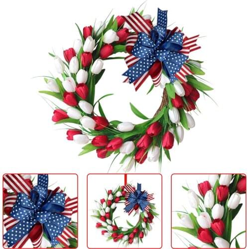 European-style Simulation Garland Rattan Ring Ornaments Simulation Round Leaf Decoration Wreaths Door Hanging Accessories
