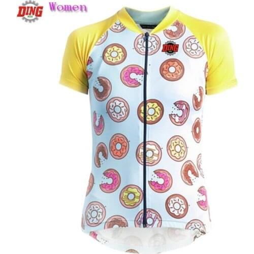 Classic womens cycling jersey Short sleeve yellow cycling clothing MTB Racing team clothes Ropa ciclismo customized shirt