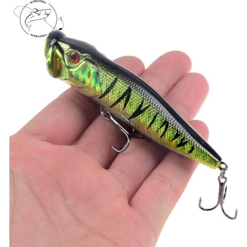 9cm/11g Artificial Popper Floating Wobblers Plastic Fishing Bait 3D Eyes Freshwater Anti-Corrosion Fishing Lure Hard Bait