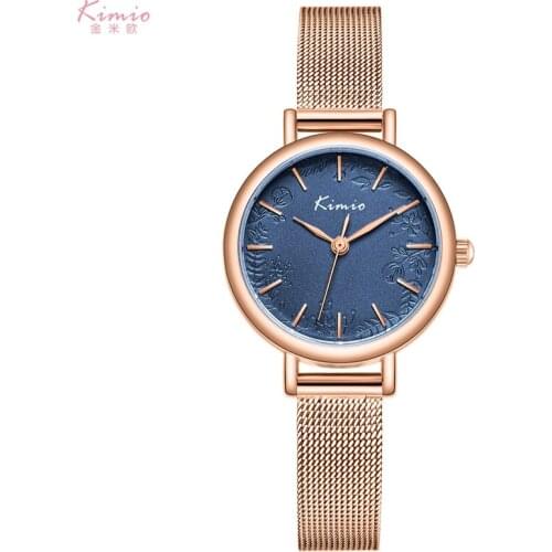 Kimio Woman Watch 2020 New Womens Fashion Watches Rose Gold Simple Women Wrist Watch Luxury Ladies Watch Bracelet Gifts