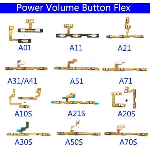 Power Volume Button Flex Cable For Samsung A01 A11 A21 A31 A10S A20S A30S A51 A71 A10 A20 A30 A40 A50 A60 A70 A50S A70S A920