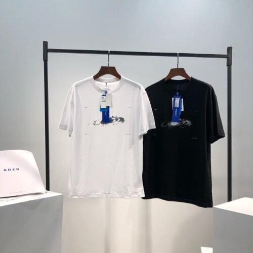 Ader error summer new black hole printing men and women same paragraph short-sleeved t-shirt loose tide brand short-sleeved