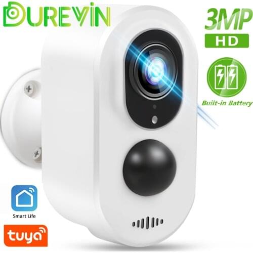 Outdoor Wireless WIFI Camera Built-in Battery 3MP HD Security Surveillance IP Camera Smart PIR Human Alarm Tuya Bullet Camera