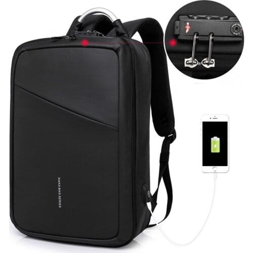 New Student Bag with USB Business Travel Mens Backpack Luxury Anti-theft Computer Backpack High Quality with Lock Backpack
