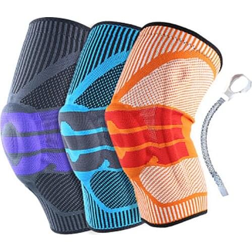 The Latest Design Sports Knee Pads Silicone Spring Knitted Knee Pads Running Basketball Climbing Sports Protective Gear