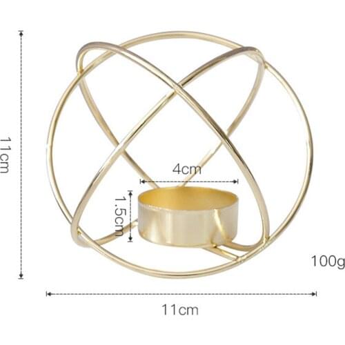 Golden Iron Wire Candle Holder Candlestick for Events Wedding Ornaments