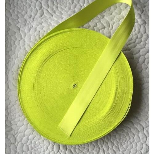 30 meters Roll Seat Belt Webbing Safety Strap Lime Color 48mm Wide 5 Bars