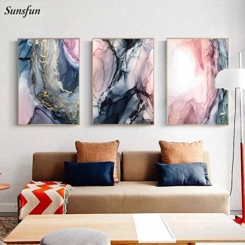 Modern Abstract Poster Colorful Ink Wall Art Canvas Painting Nordic Print Scandinavian Picture Living Room Decoration