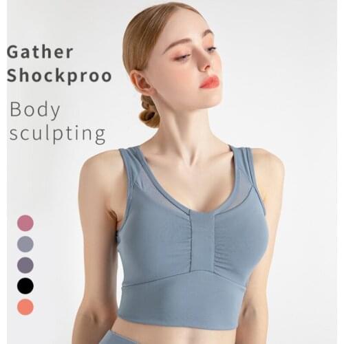 Sports Bra Women Yoga Crop Top Shockproof Push Up Underwear Fitness Bras Athletic Vest Gym Shirt Sport Sportswear