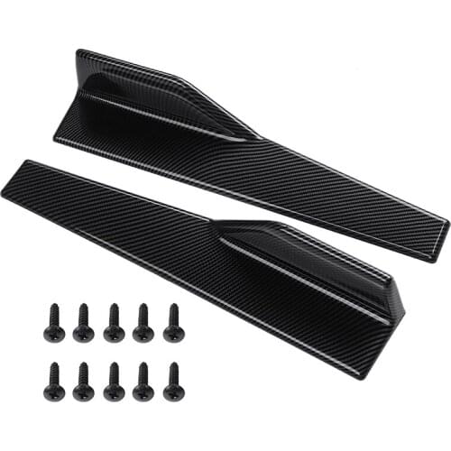 45cm Universal Car Side Skirt Spoiler Rocker Splitter Anti-scratch Winglet Diffuser Look Bumper Lip Body Side Skirt