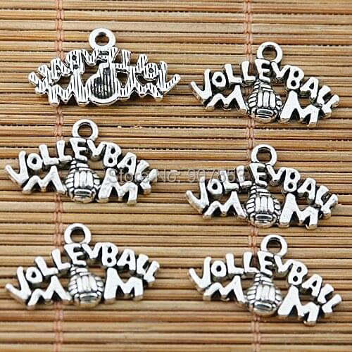 100pcs Tibetan silver beautiful volleyball charms EF1813
