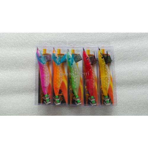 20pcs laser Fishing Lures Baits Squid Egi Shrimp jigs Hooks.13.5cm 30g