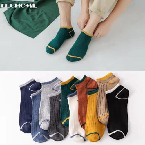 5Pair/Set Girls Printing Boat Socks Summer Socks Plaid Boat Socks Womens Socks Cotton Socks Street Trend Childrens Socks