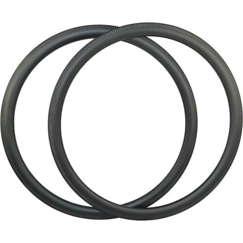 700C 455g 38mm deep all road clincher tubeless V brake gravel bike carbon rims 25mm wide 3K brake track UD matte glossy 16-28H