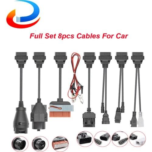8 Truck Full Set Car Cables OBD OBD2 Connector Adapter Scanner For Scania For BMW OBD2 Car Diagnostic Auto Tool Multidiag Cable