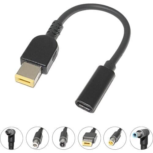 USB Type C Female to Univesal Laptop Power Adapter Connector Converter for Lenovo Asus Dell Hp Notebook DC Charging Cable Cord