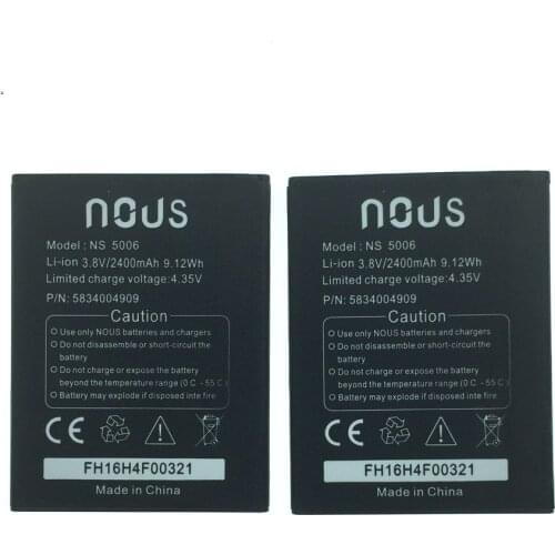 20 pcs In Stock Wisecoco 2400mAh Battery For Nous NS 5006 NS5006 Smartphone/Smart Mobile phone +Tracking Number