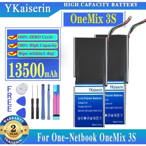 YKaiserin 13500mah Battery for One-Netbook OneMix 3S OneMix3S 506480 Batteria + Track Code