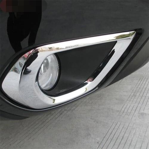 4PCS Front and Rear Fog Light Cover FOR Subaru Forester SJ 2014 2015 2016 Lamp Chrome Trim Kit Foglight Styling Accessories