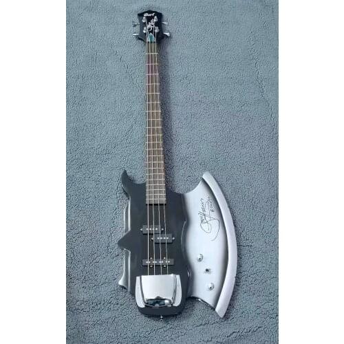 Free transportation, 6 string axe bass, silver accessories, can be customized