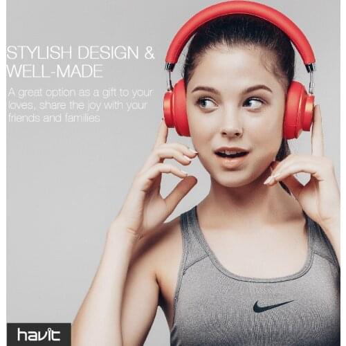 HAVIT Wireless Bluetooth 4.1 Headphones and Wireless Headphones Noise Reduction 3D Stereo with Microphone Subwoofer Headset