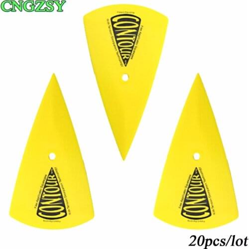 CNGZSY 20pcs Car Sticker Squeegee Pointed End Corner Reach Contour Film Scraper Automotive Decal Applicator Foil Wrap Tool 20A13