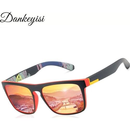 DANKEYISI Polarized Sunglasses Men Women Brand Design Driving Square Frame Sunglasses Male Goggle UV400 Gafas De Sol Sun Glasses