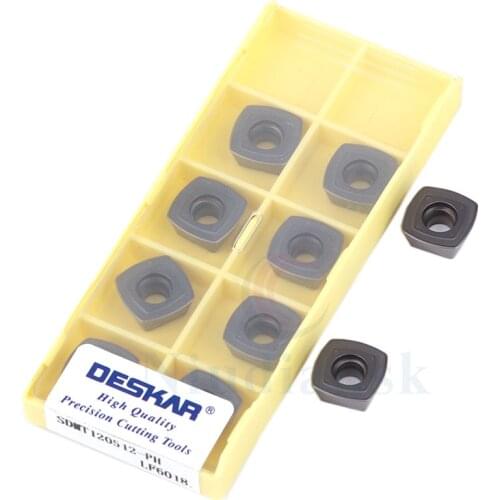 SDMT120512-PH SDMT150512-PH LF6018 Carbide Insert Milling Cutter Insert CNC Lathe Cutting Tool Milling Tool, for Stainless Steel