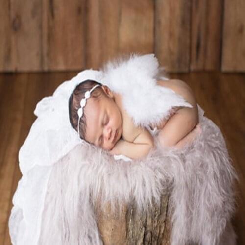 Baby Baby Headwear + Feather Wings 2 Pcs/lot White Fashion Kids Tiaaras