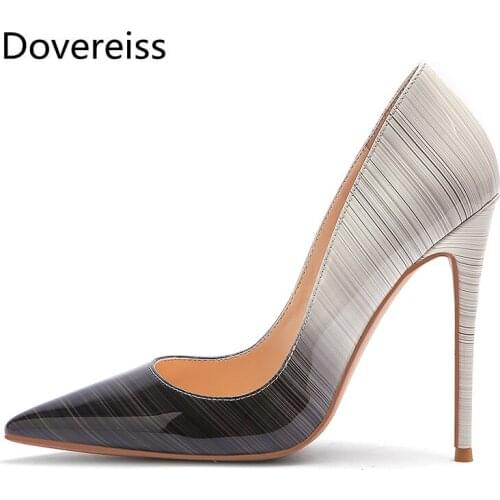 Dovereiss Fashion Womens Shoes summer new Elegant Slip on Pumps sexy Office lady Party shoes 34-45