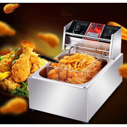 Double-cylinder deep fryer fries machine gas fryer