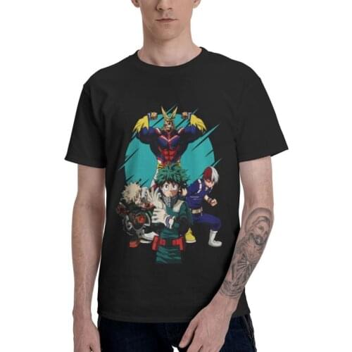 Male My Hero Academia Japanese Anime T-Shirt Izuku Midoriya Plus Ultra Of You Manga Tshirt Short Sleeve T Shirt 100% Cotton Tee