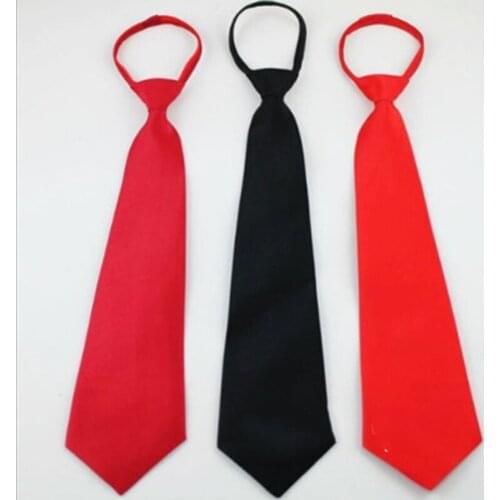 Hot Sale 8cm Ties For Men Lazy Narrow Easy Pull The Rope Tie Solid Zipper Wedding Business Supplies Zipper Large Ties
