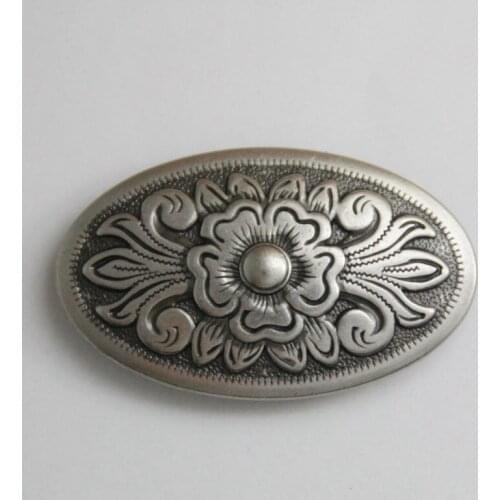 KBO02) Wholesale 50pc Metal Diablo Oval Button 1-1/2" (38 mm) x1" (2.5 cm) Antique-Silver